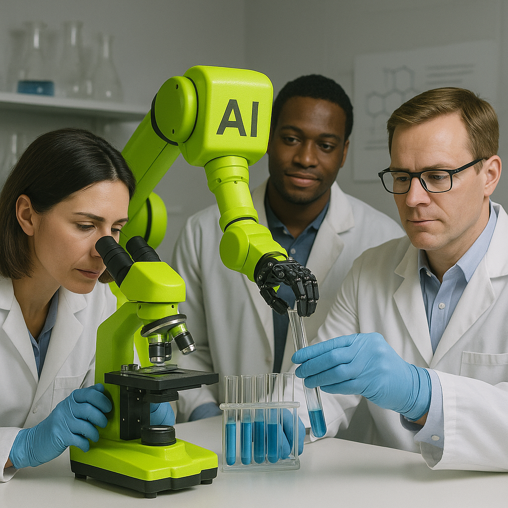 Humans and AI together in a lab. How do we discover medications today?